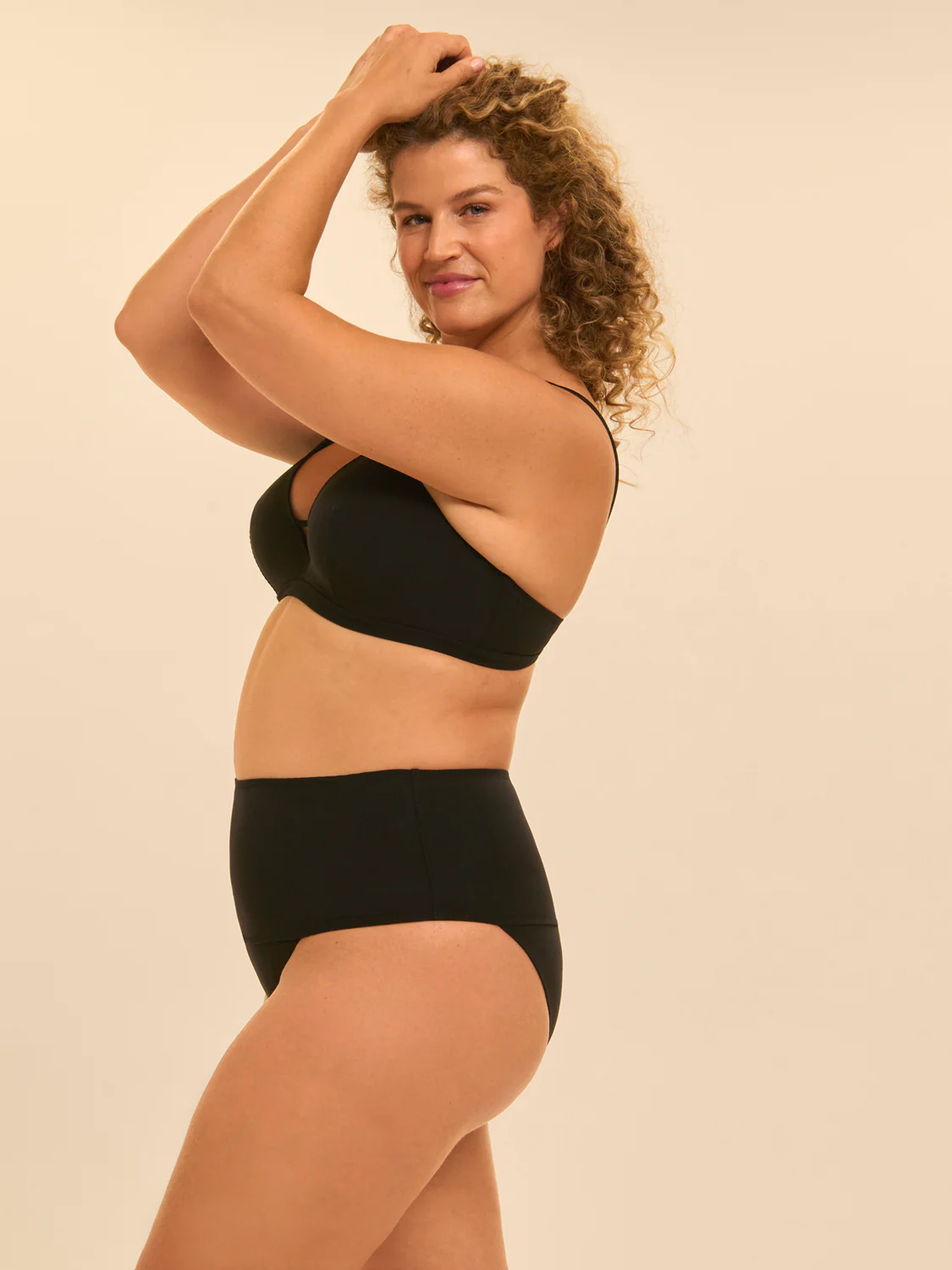 Culotte de bain taille haute - Noir - Image 6