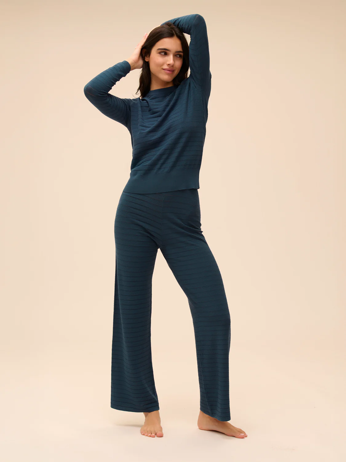 Pull - Bleu pétrole - Image 4