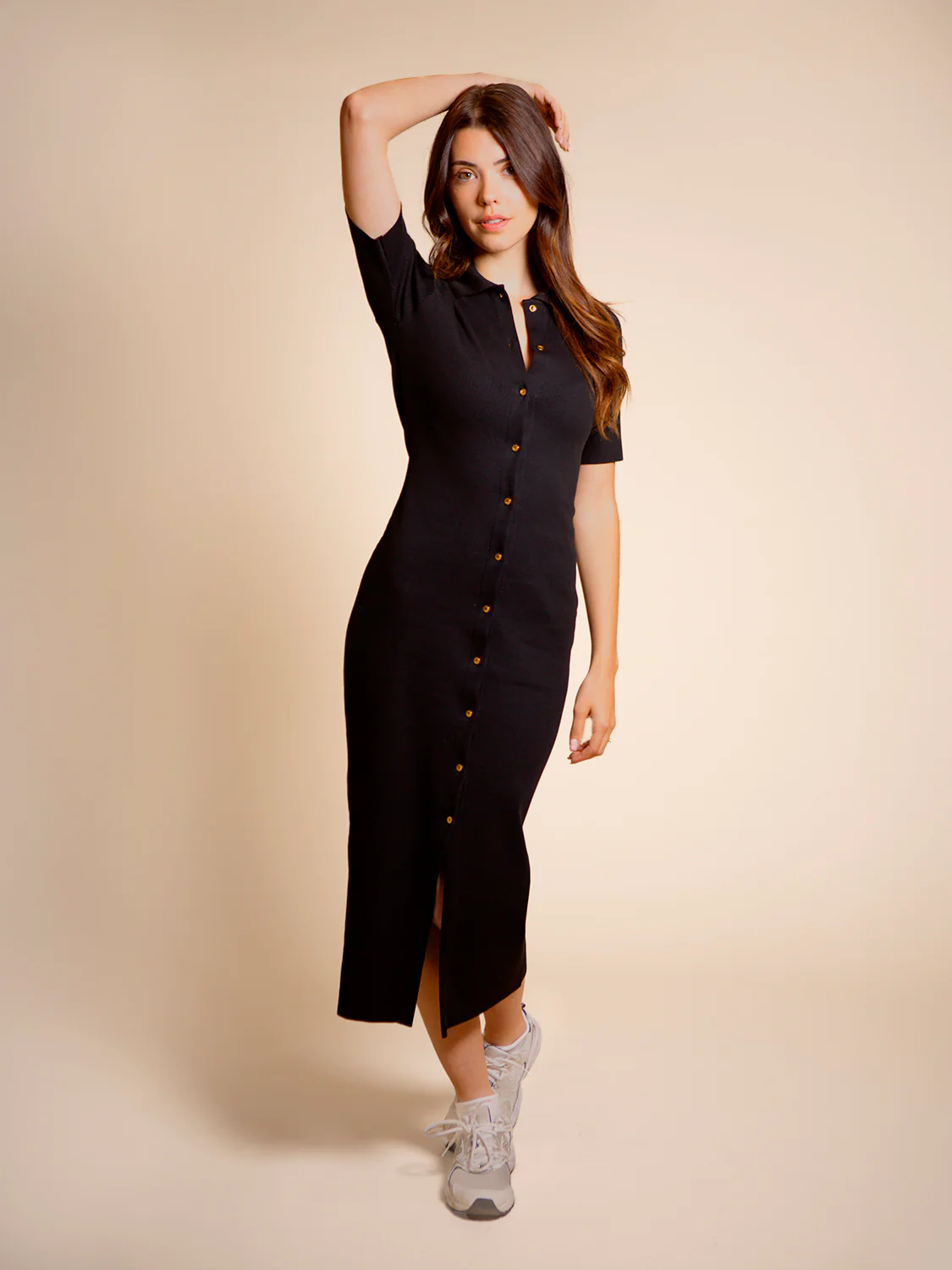 Robe longue - Noir - Image 8