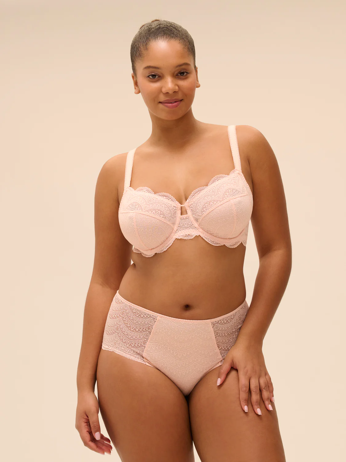 Soutien-gorge avec armatures emboitant - Poudre pétale - Image 5