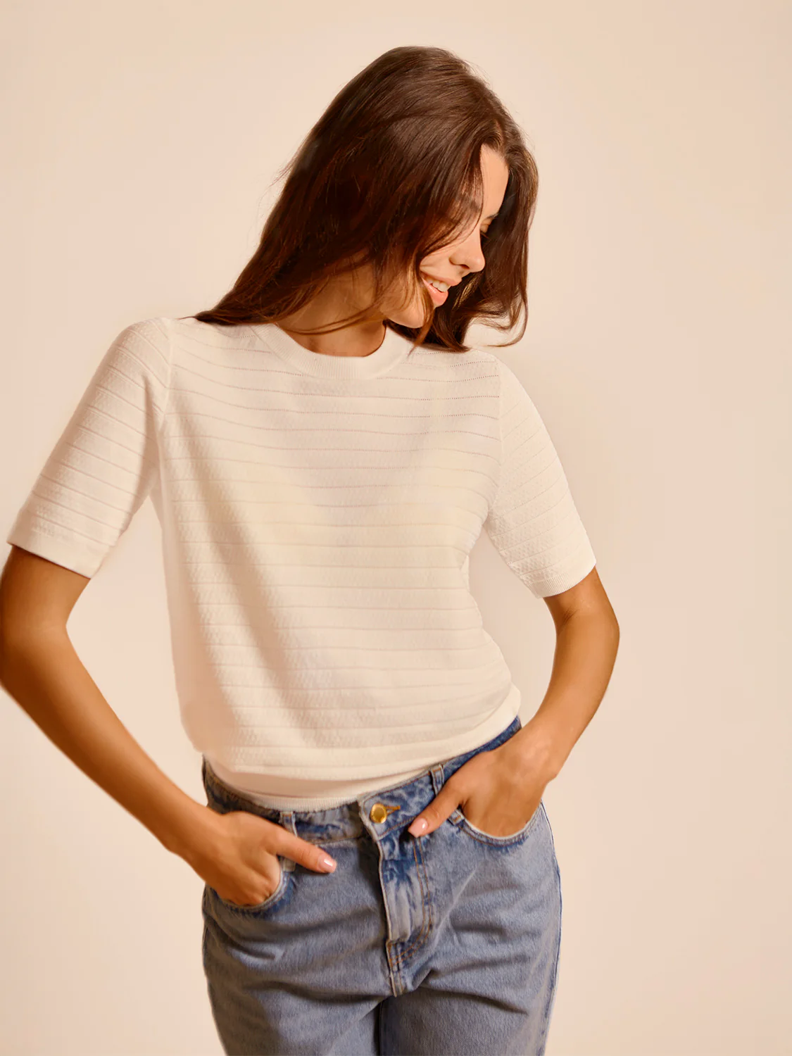 T-shirt manches courtes - Naturel - Image 3